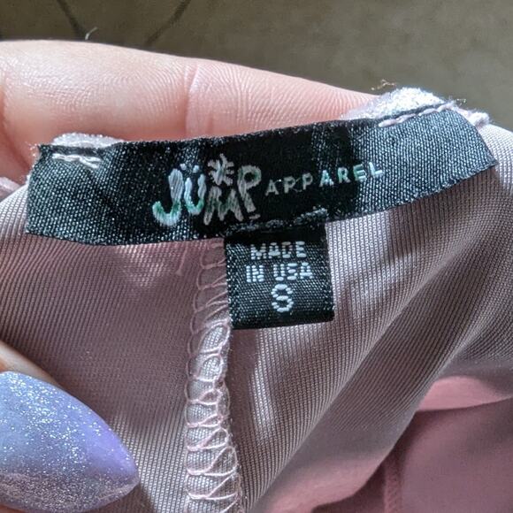 Vtg Y2K Jump Apparel Pink Velvet Metallic Swirl Open Back Bodycon Mini Dress S - Picture 5 of 6